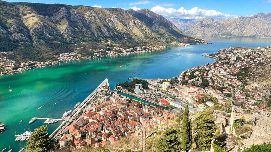 Kotor Bay view from Kotor fortress