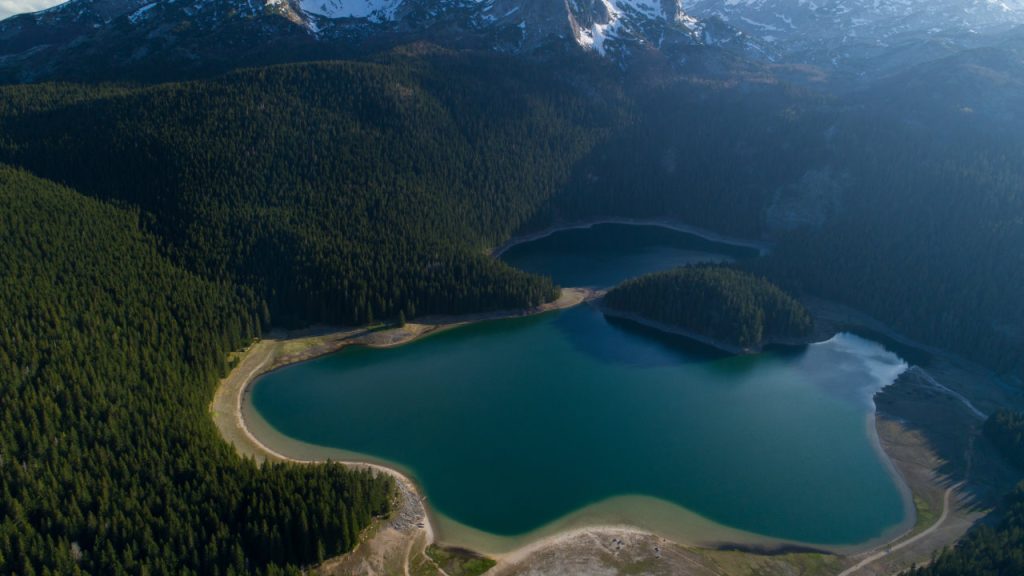 aerial view of Black Lake - one of the main highlights of our North Montenegro Tour