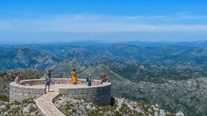 the view from the top of mount lovcen