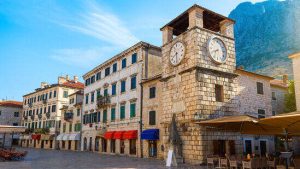 Kotor's Main Square and Clock Tower