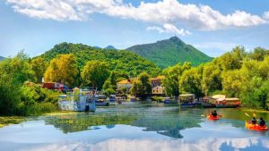 Boats and Kayaks on the Skadar Lake