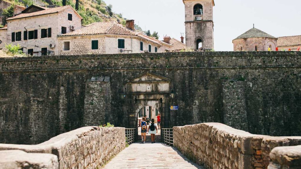 People Entering the North Gate of Old Town Kotor